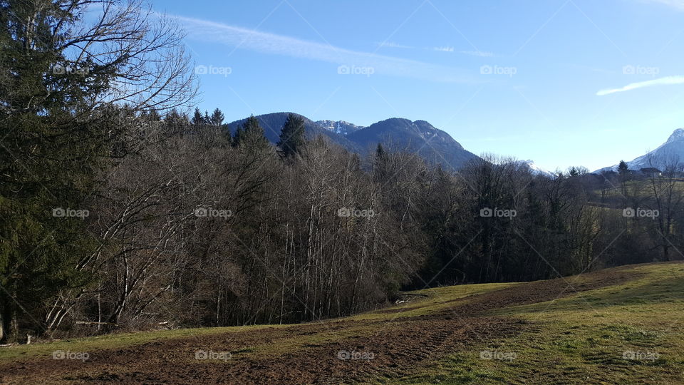 A sunny day in mountain