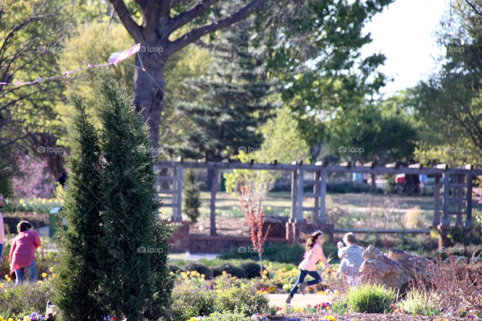 Girl Flying a Kite