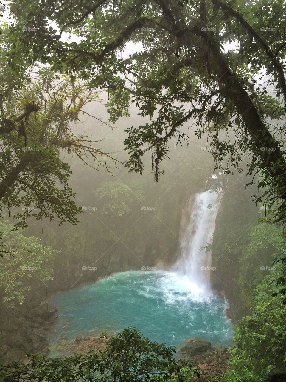 Blue waterfall Rio Celeste