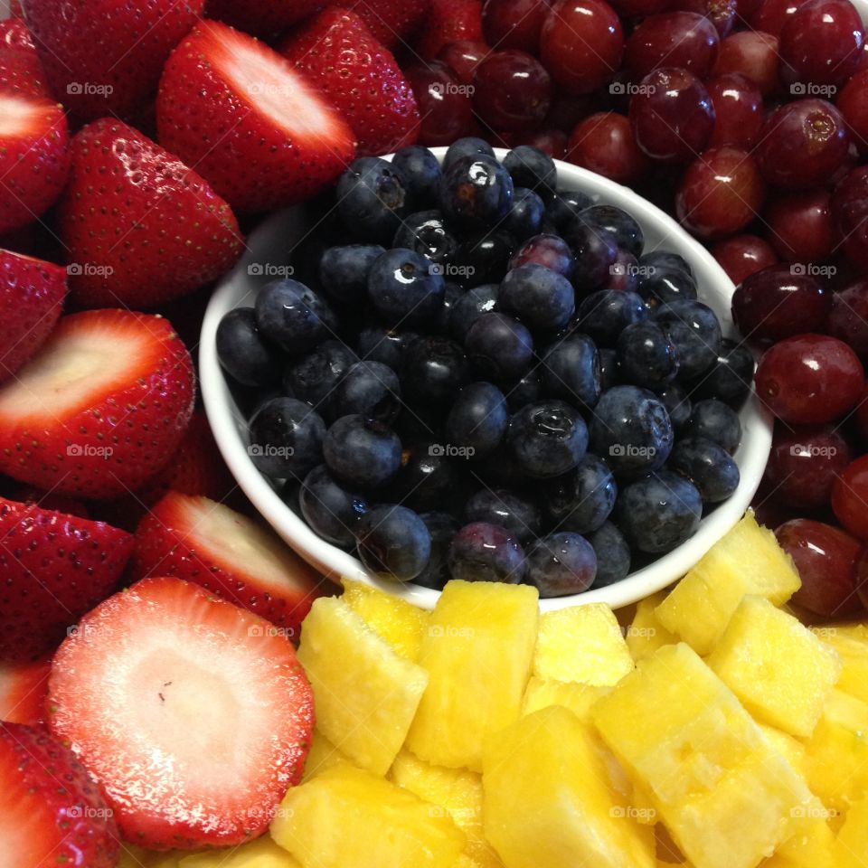 Fruity goodness. Fruit tray with various fruits