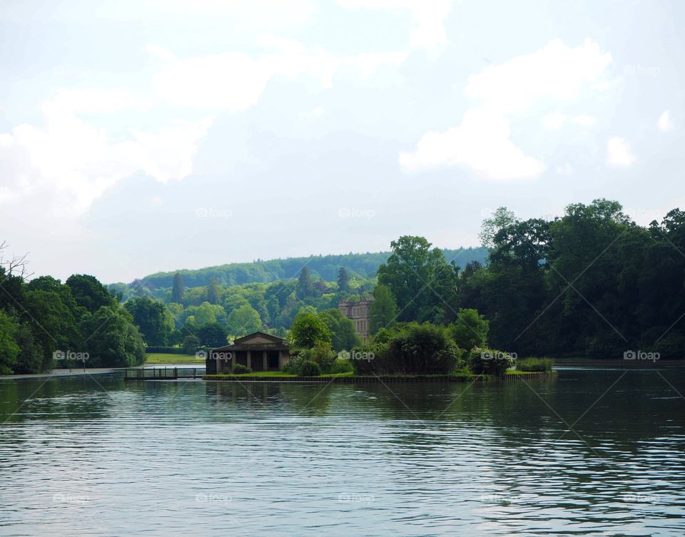 Gorilla island in the lake at Longleat safari park