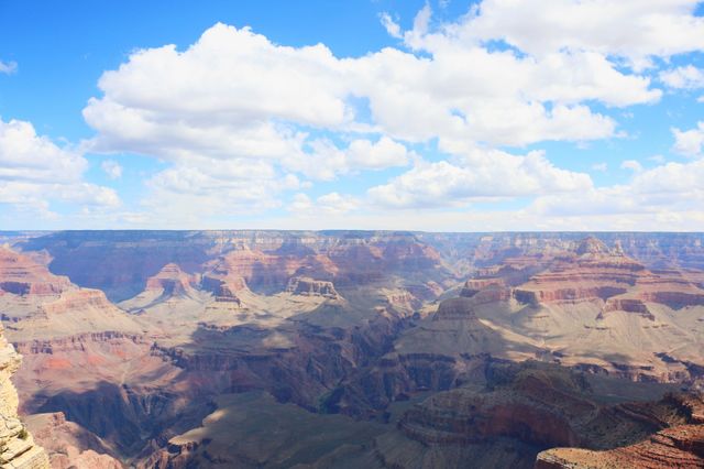 View of Grand Canyon against cloudy sky