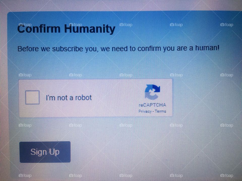 Request to confirm humanity before entering online competition 