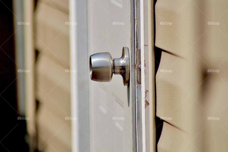 Cracked Open Door & Doorknob 