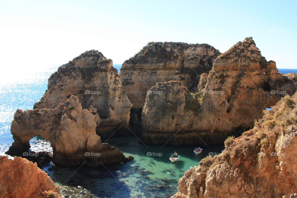 Sea in Tavira in Portugal