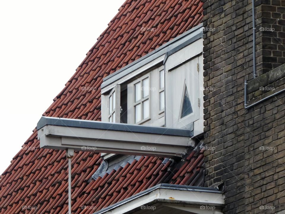 Detail from a house's roof