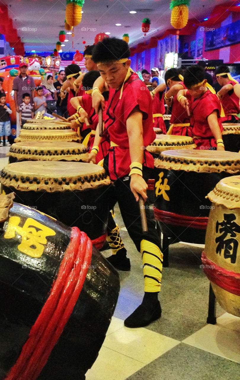 The Chinese drums show