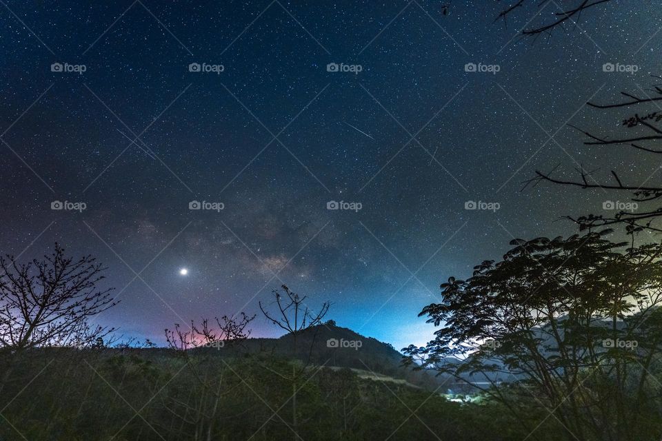 Amazing Sky full of Stars and Galaxy 