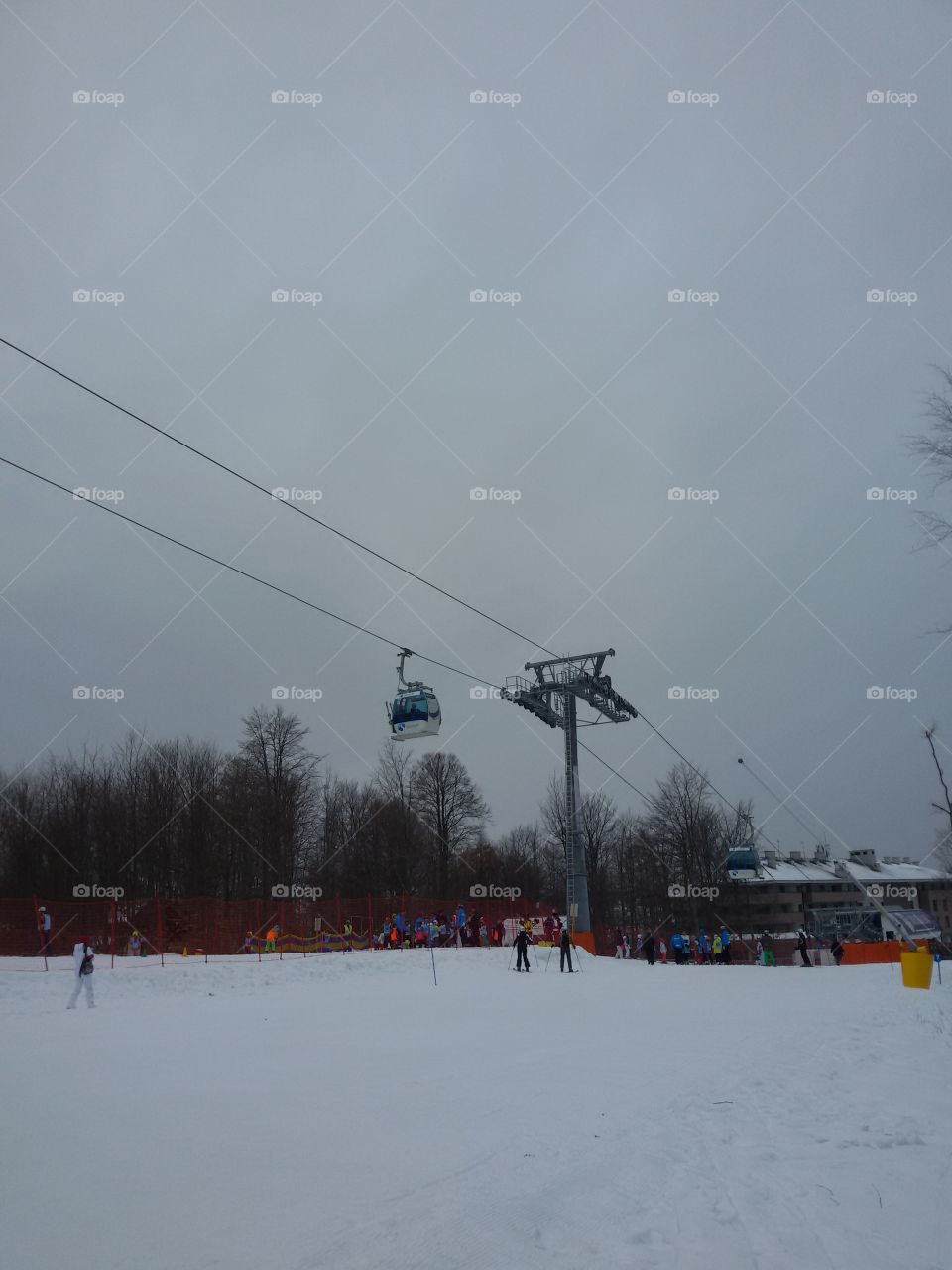 ski lift winter time