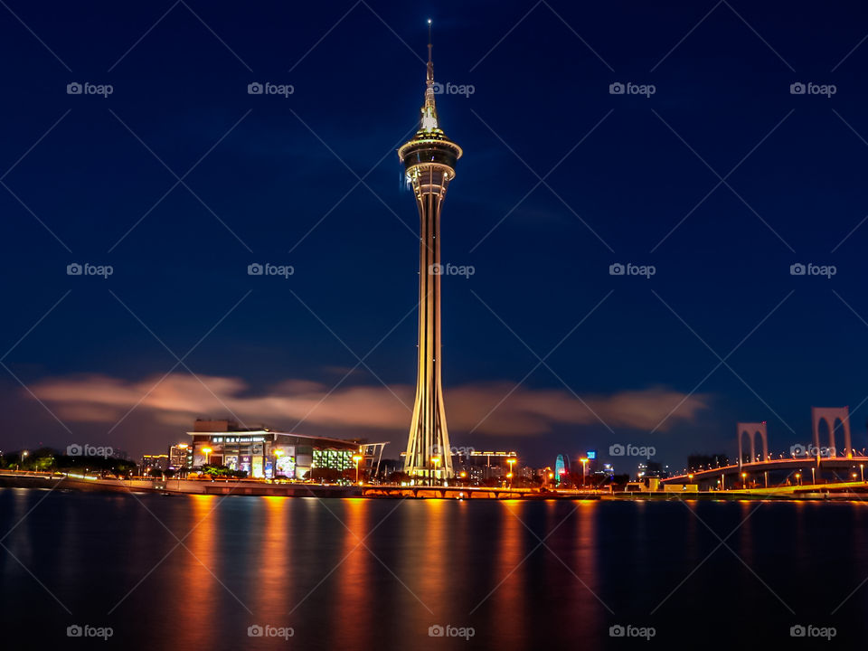 The City Tower at Nightfall