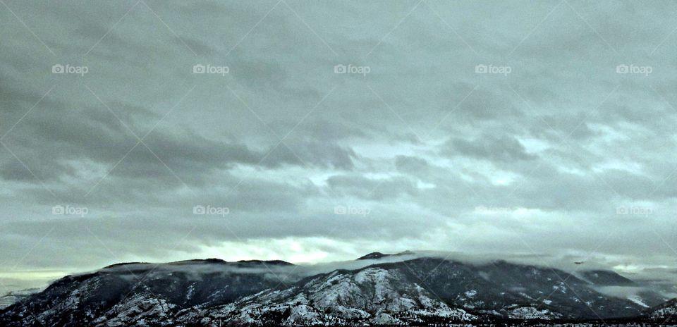 Mountains on a cloudy day