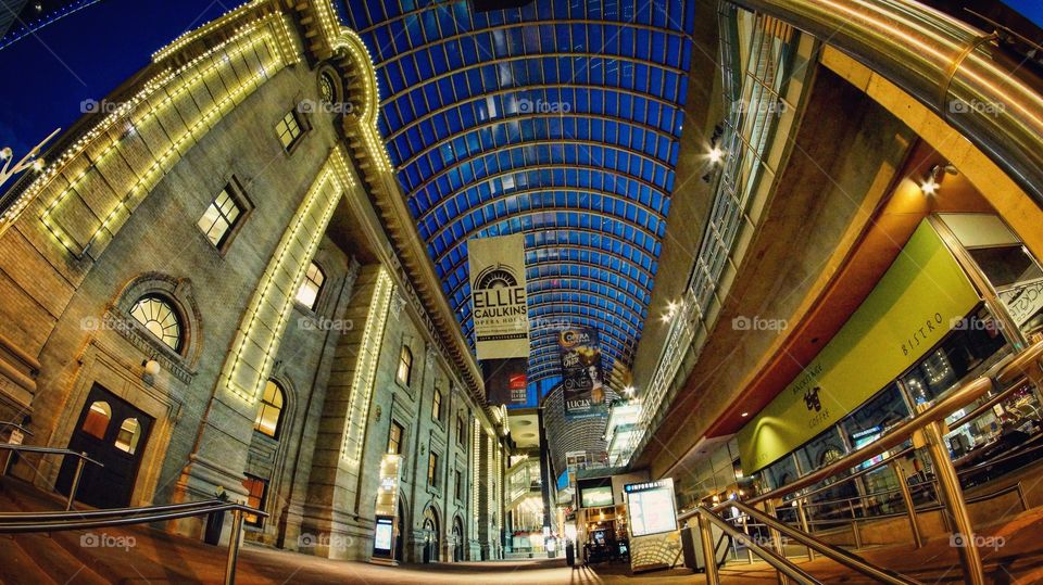 Fisheye view at the performing arts complex