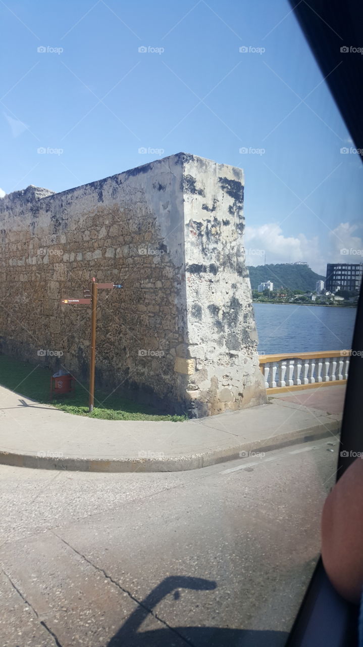 original wall to protect the City of Cartagena, Columbia