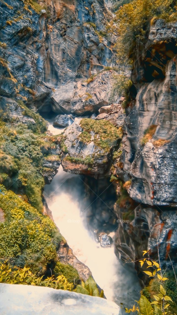 vashudhara ,rocks river