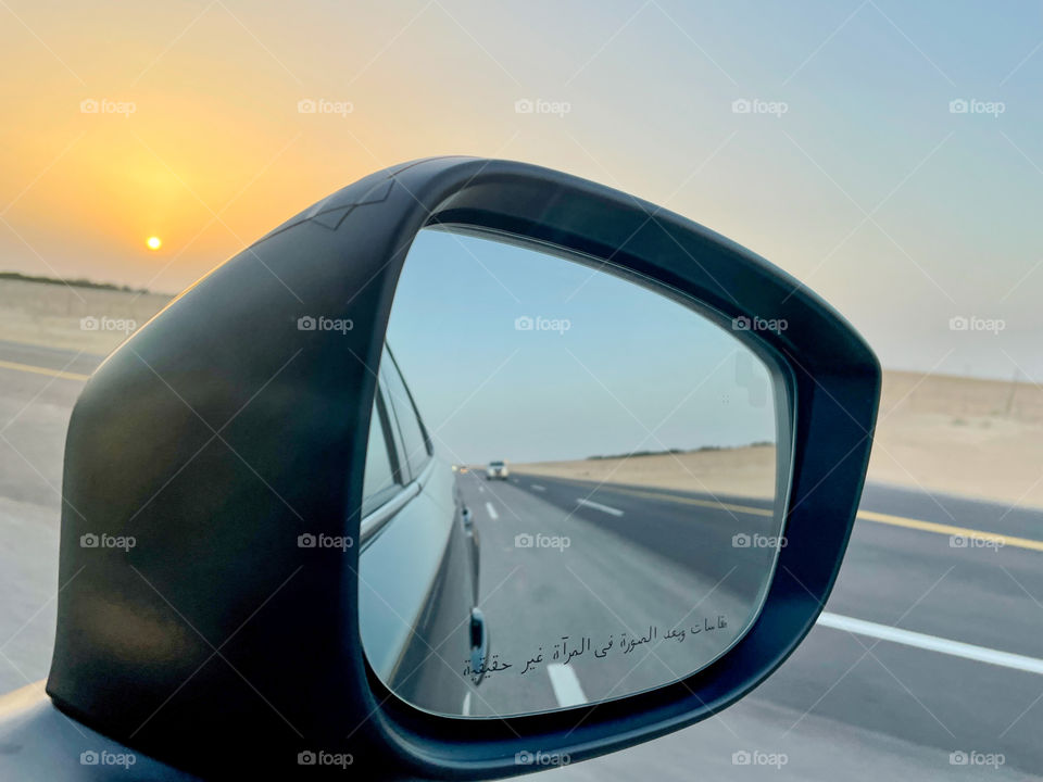 Looking through the car’s window 