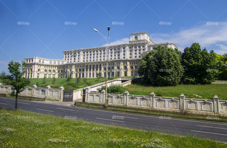 The palace in Bucharest. 