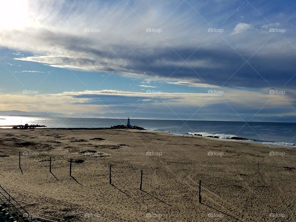 Sunrise at Walton lighthouse in Santa Cruz