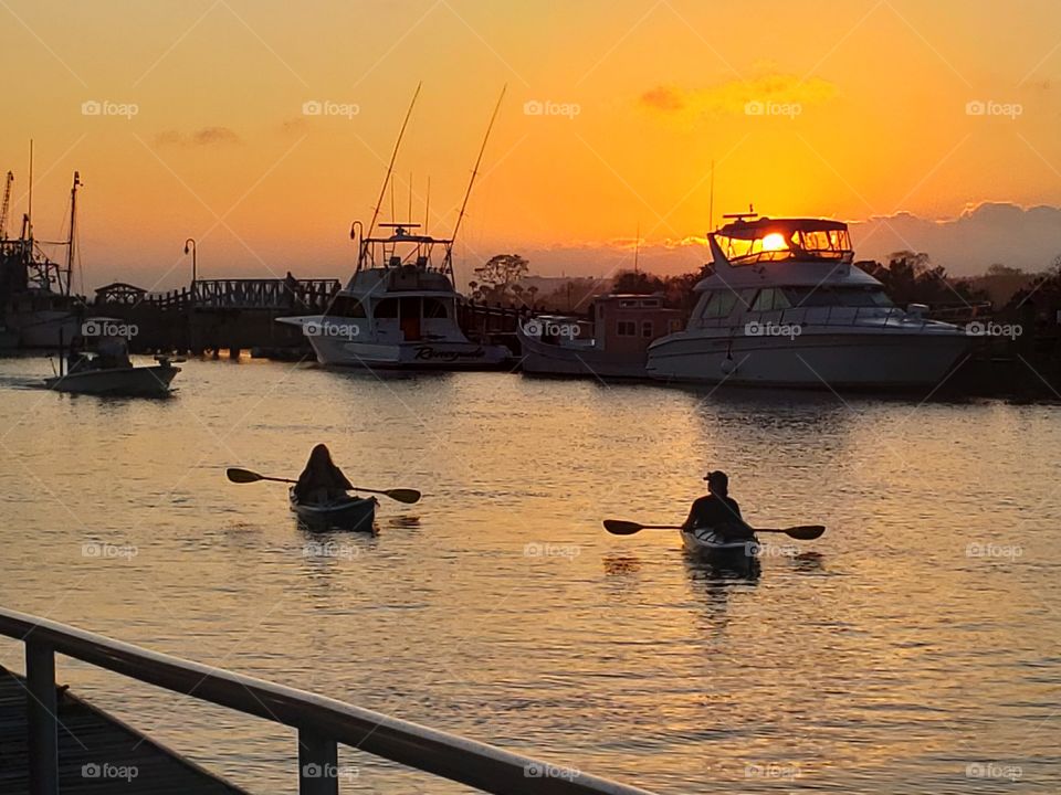 Beautiful evening for kayaking