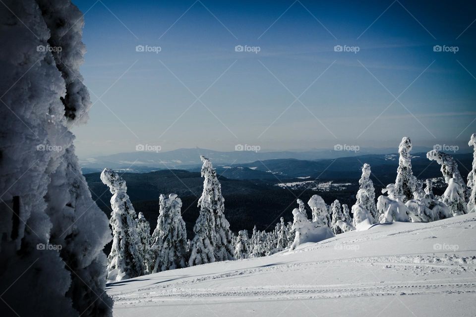panorama from the Lysá mountain, Czech Republic