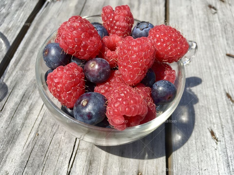 Cup of summer berries 