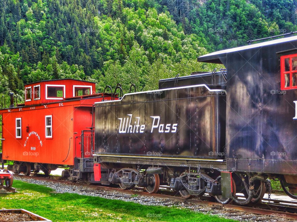 Antique train in Alaska 
