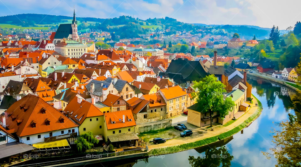 Old town of Cesky Krumlov, Czech Republic