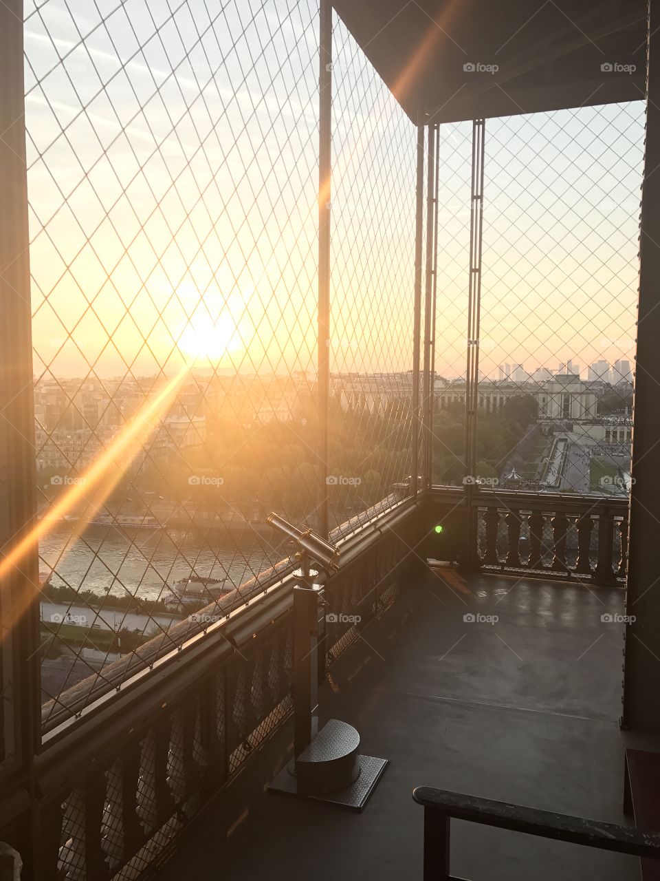 Romantic paris sunset