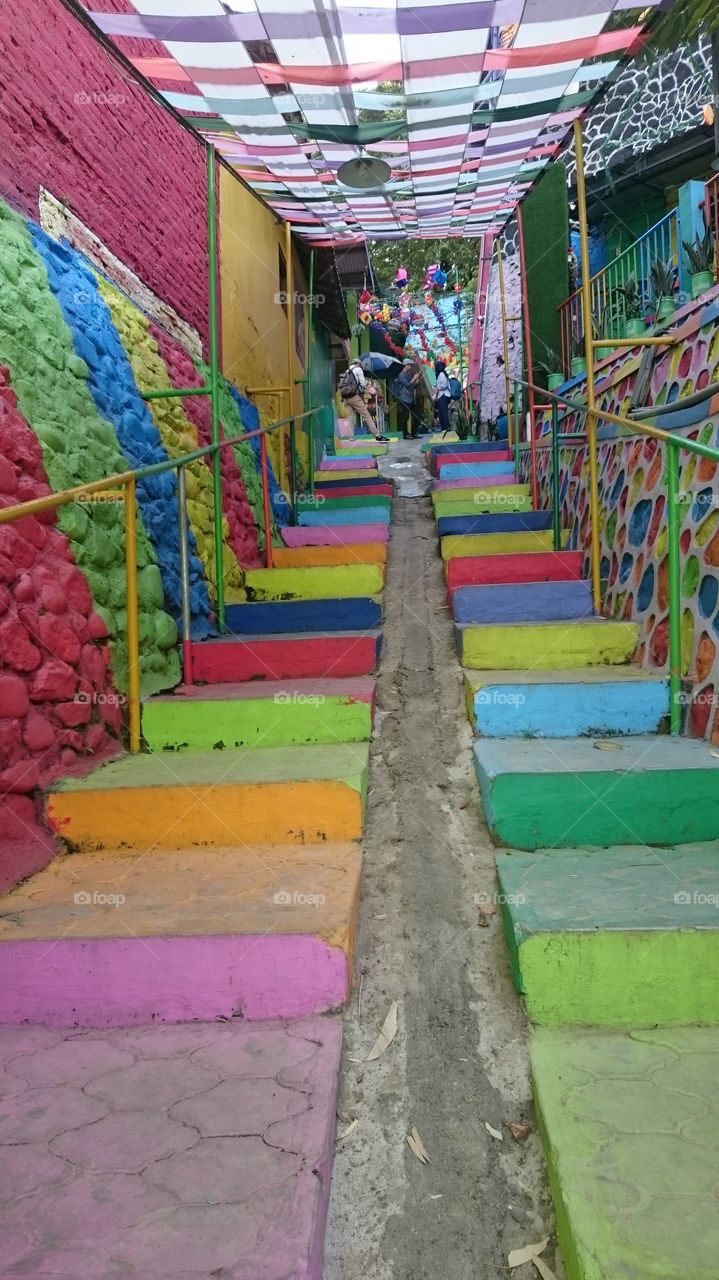 colorful village in malang indonesia