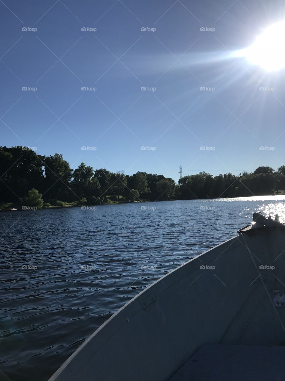 Fishing on the Lake, sun shining bright, such a beautiful view! 