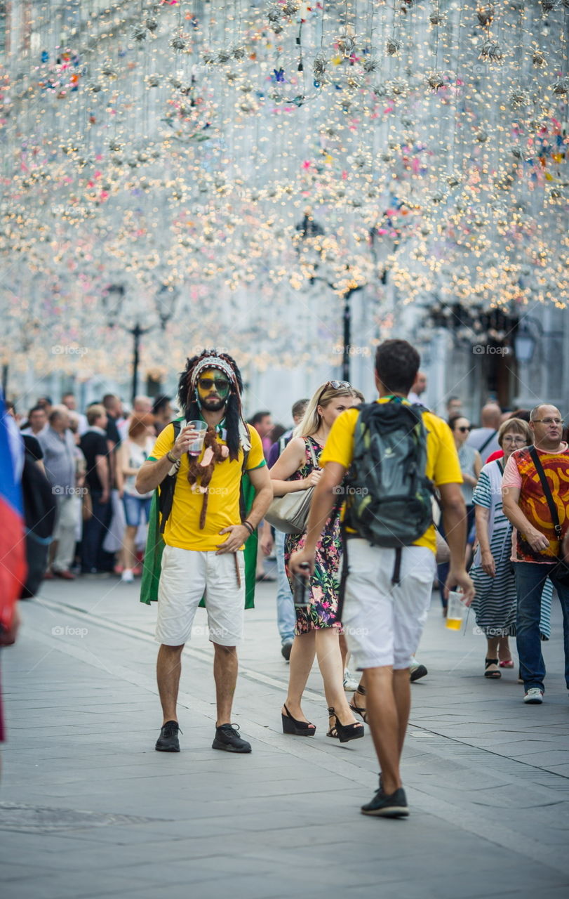 Nikolskaya street, Moscow during the FIFA 2018 in Russia