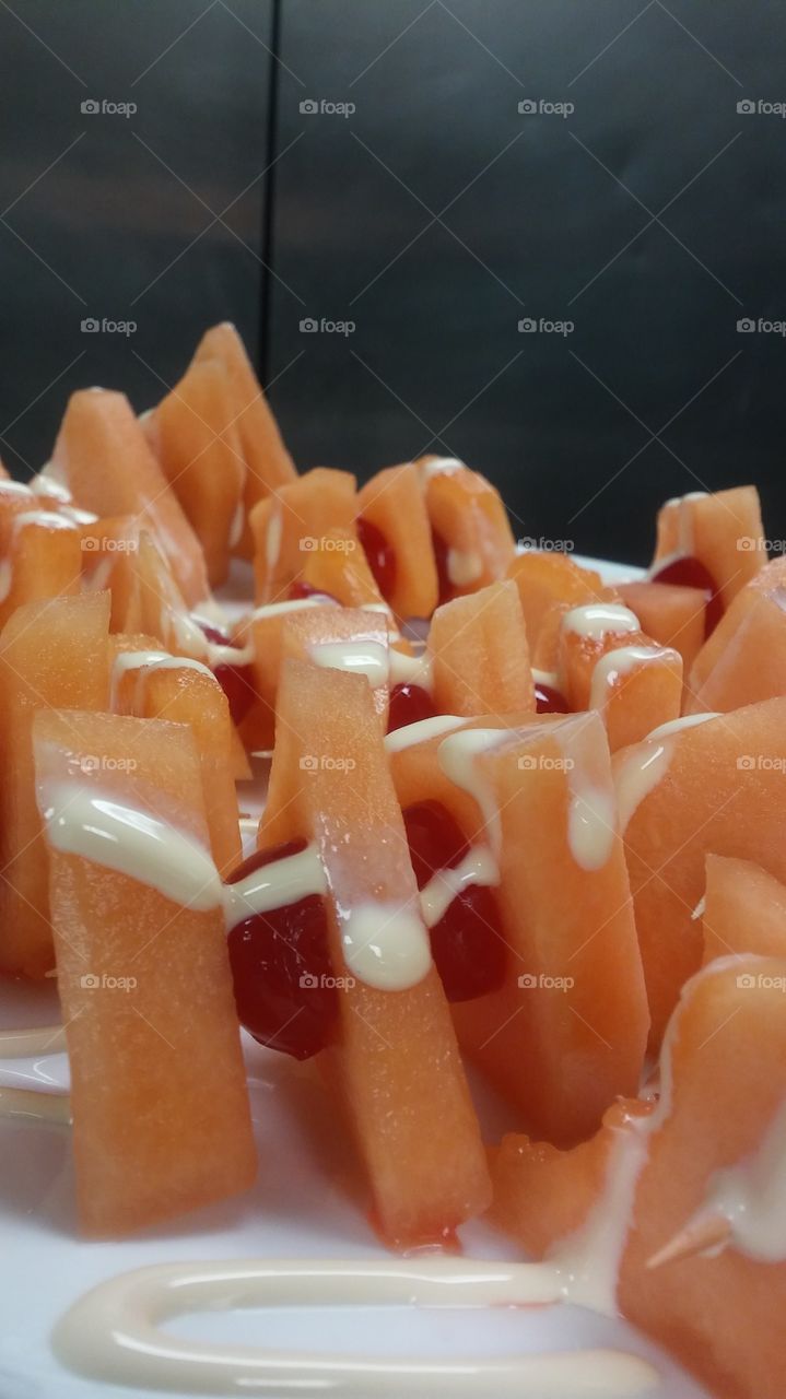 cantaloupe cherries