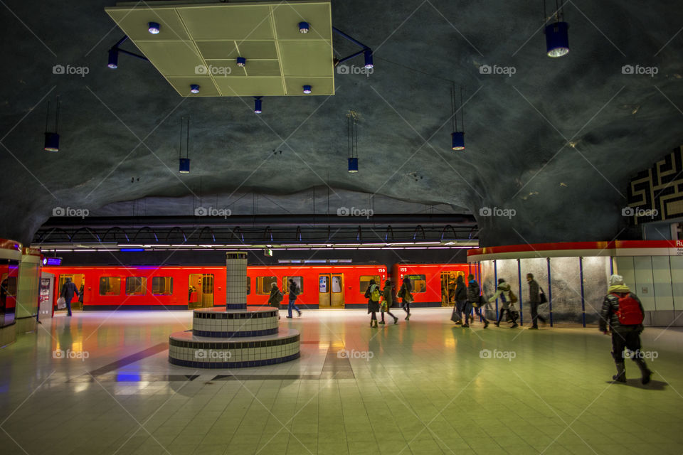 Helsinki metro in ruoholahti station.