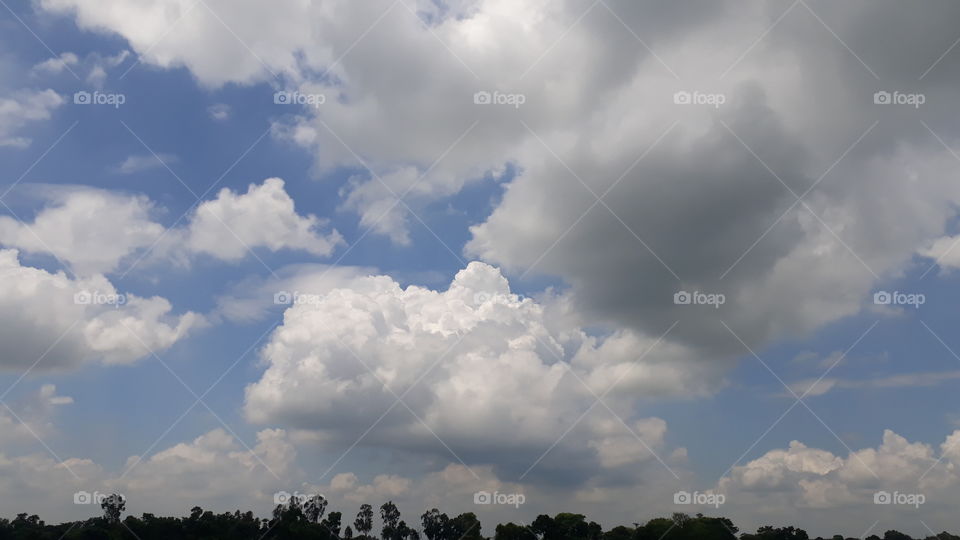 Beautiful cloud in the sky Indian village