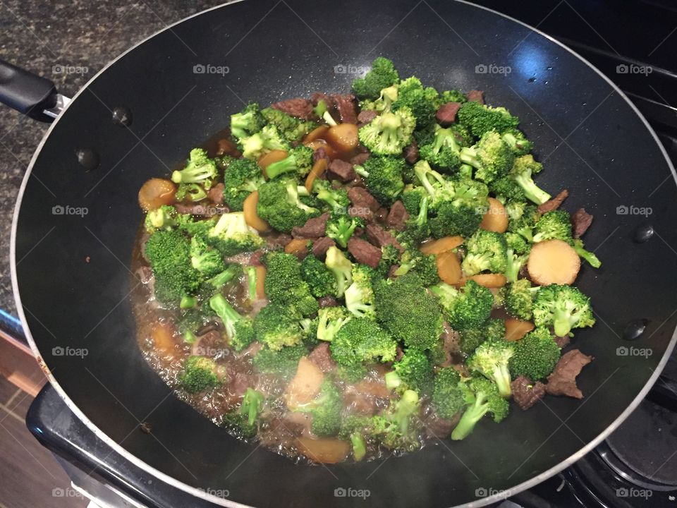 cooking stir fry 