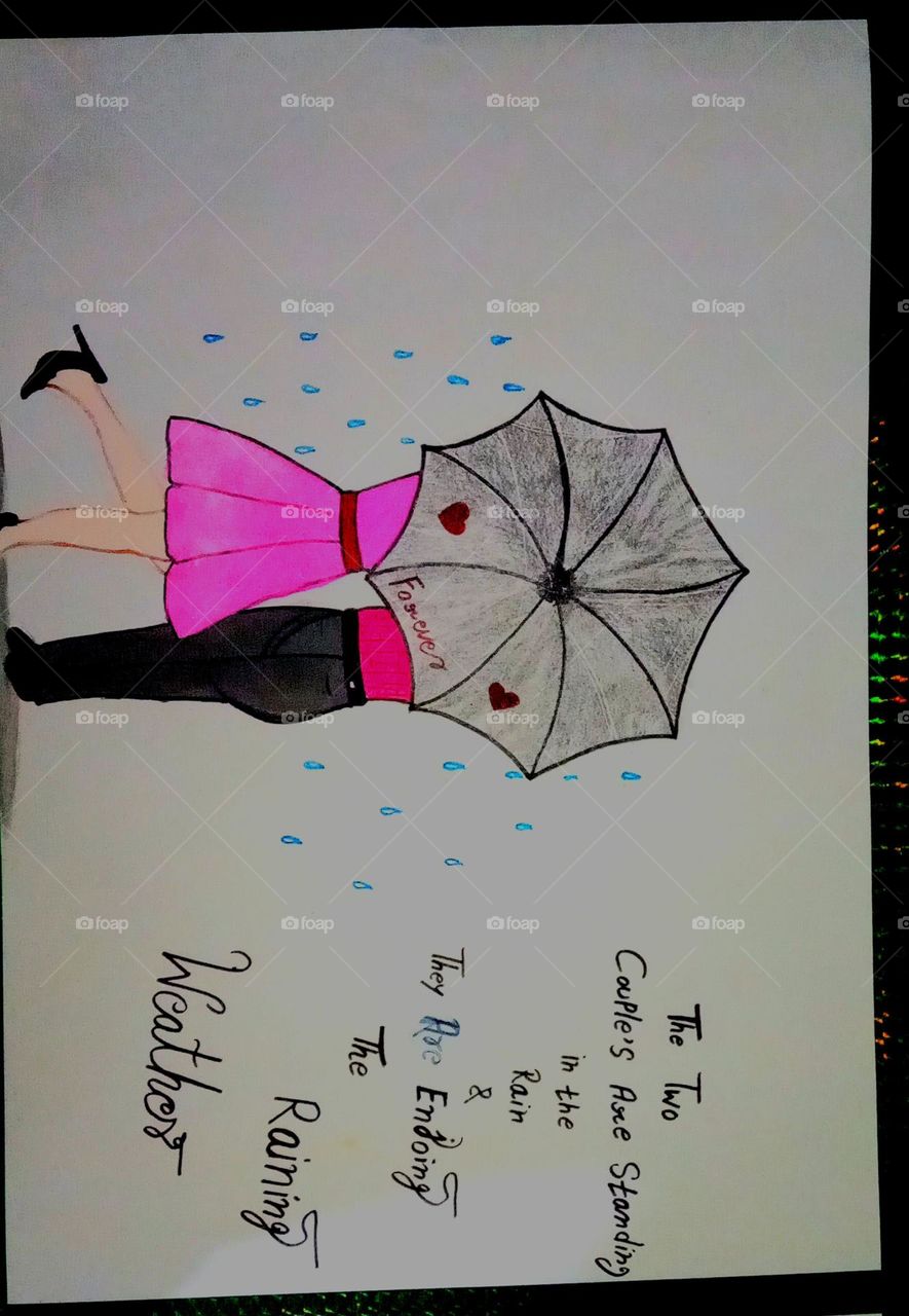 two colours painting