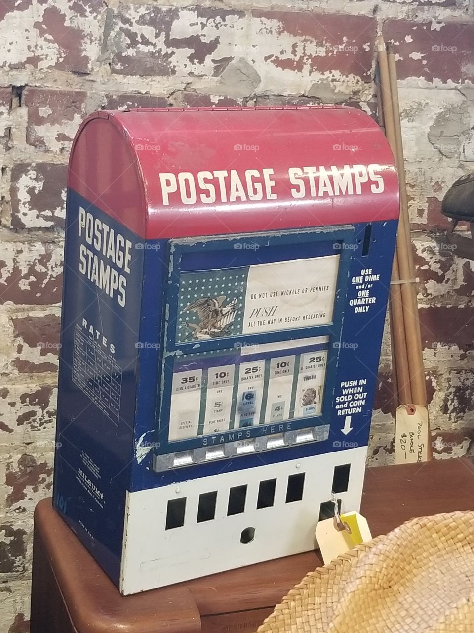 Old Time Postage Stamp Machine