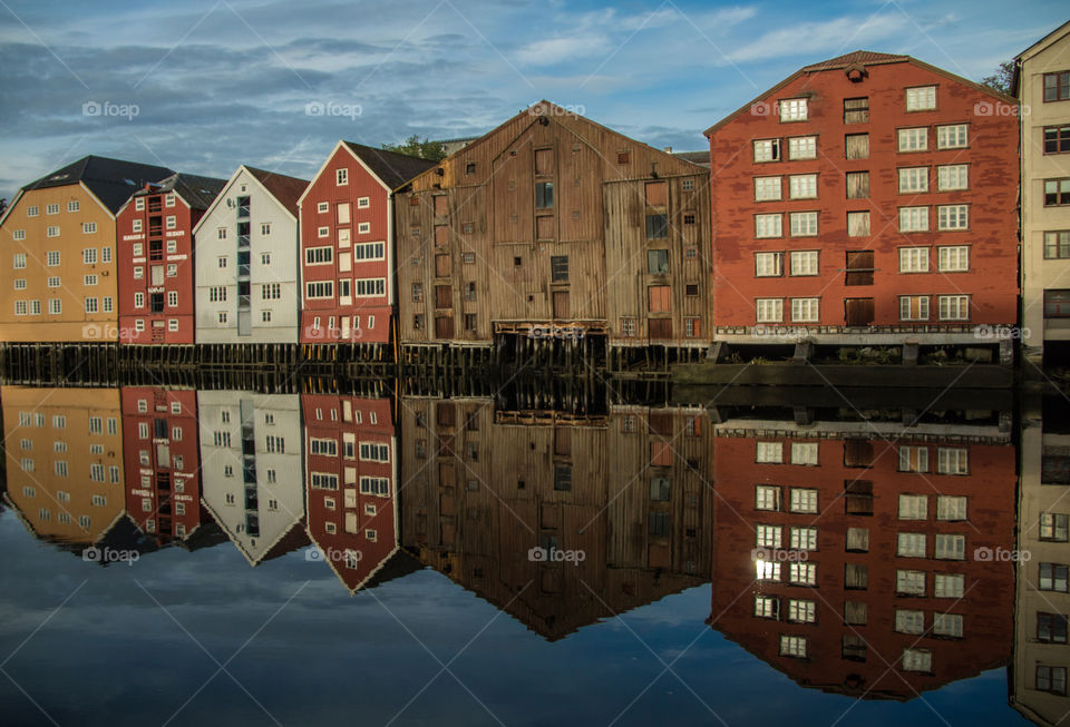 The old warehouses in Trondheim 
