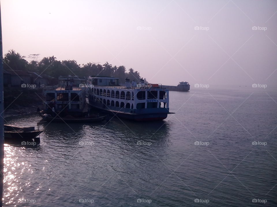 sureshwar River port sariatpur, Dhaka, Bangladesh or boat and ferry terminal