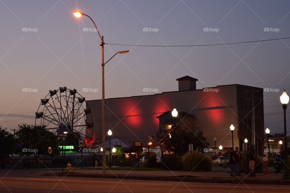 Amusement Park at Dusk