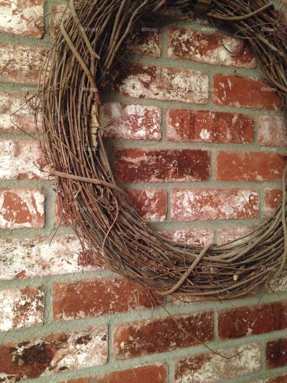 Brick and wreath