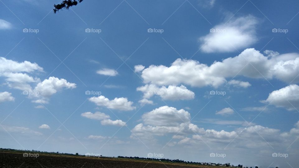 Blue sky with lovely Clouds all bluish
