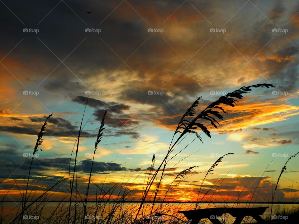 Dramatic sky during sunset