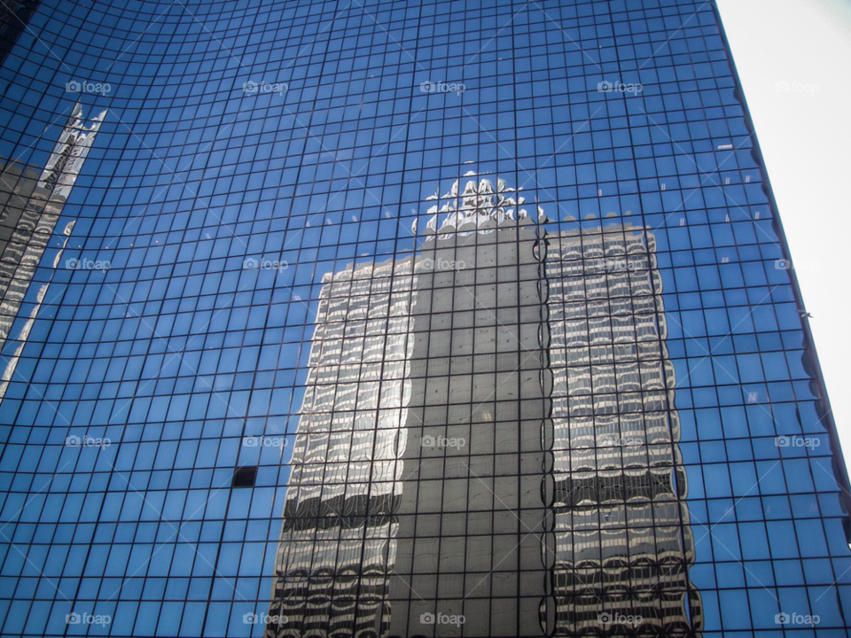 chicago window building reflection by rassilon
