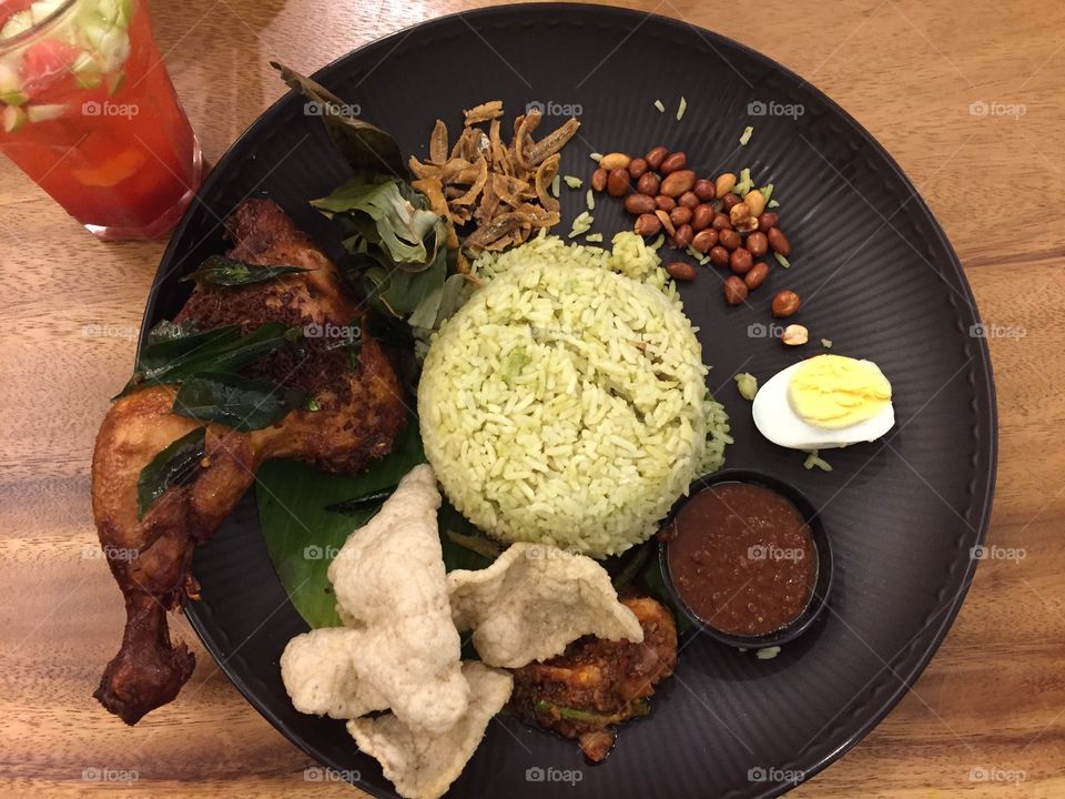 Malaysian Dishes Nasi Lemak