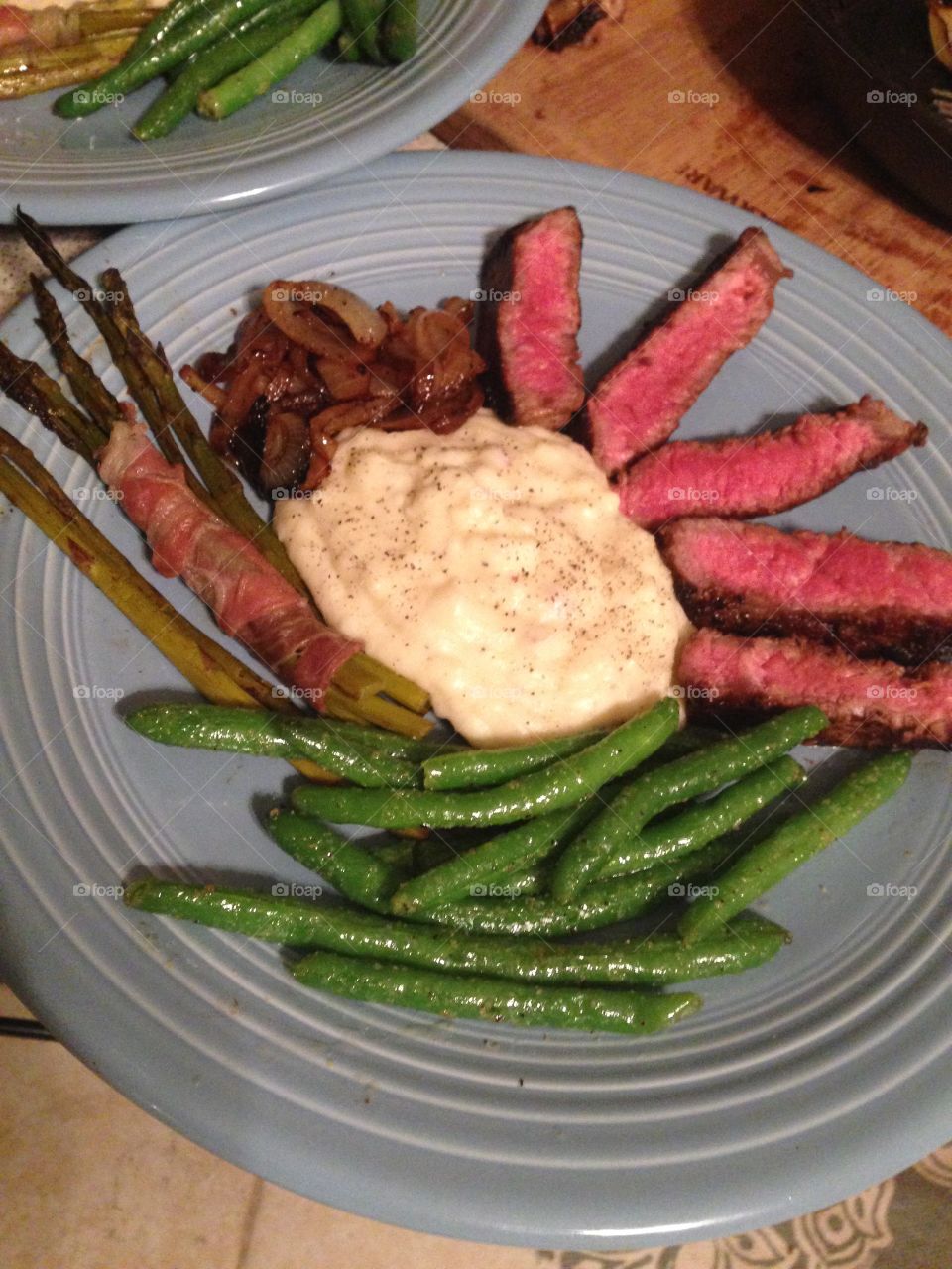 Ribeye and veggies 