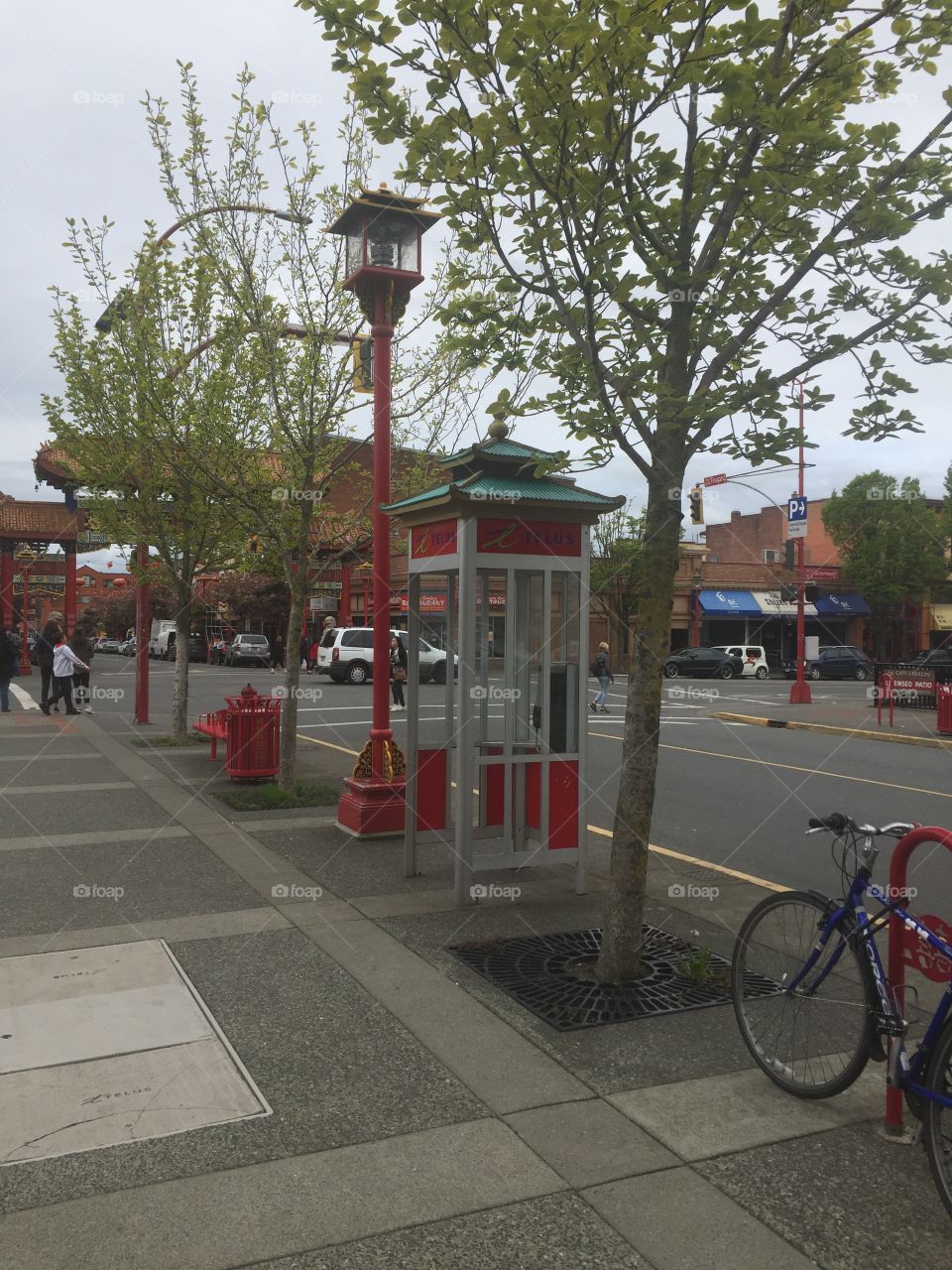 China town telephone booth