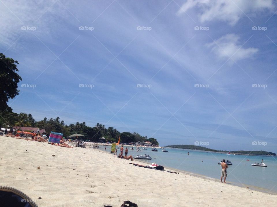summer beach koh samui blue sky by aja064