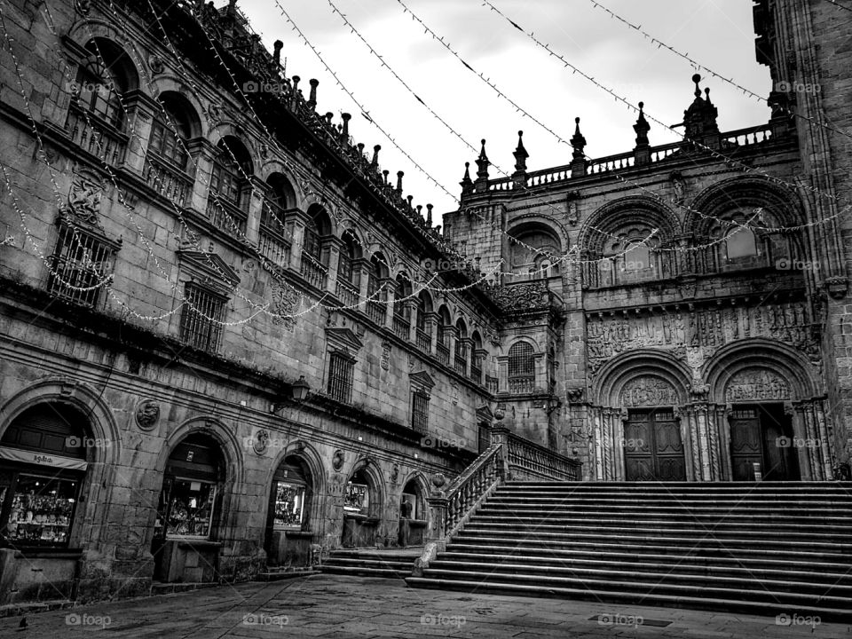 Platerías. Fachada de Platerías, Santiago de Compostela cathedral, Spain.