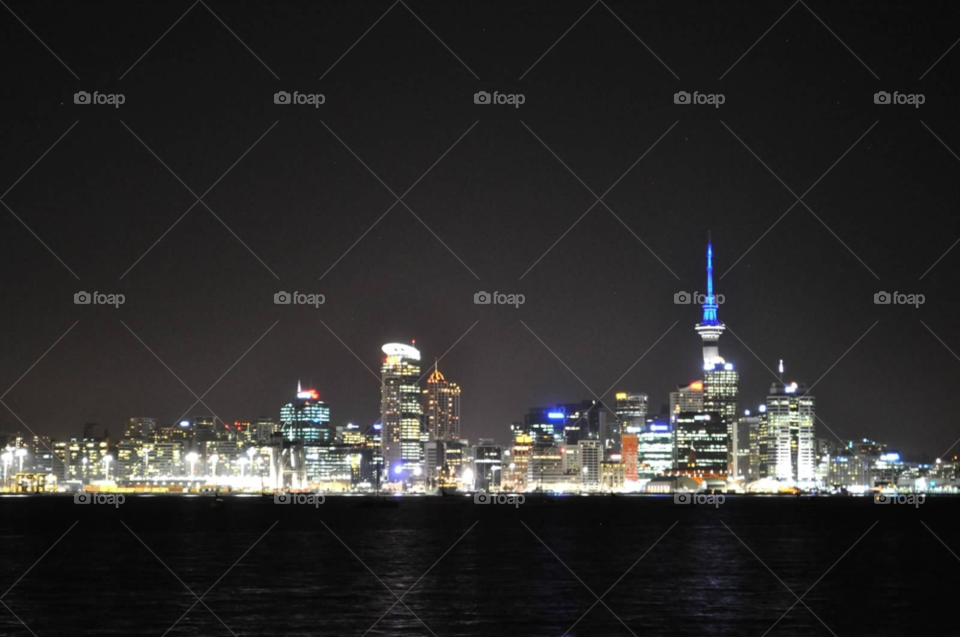 city night skyline lights by micheled312