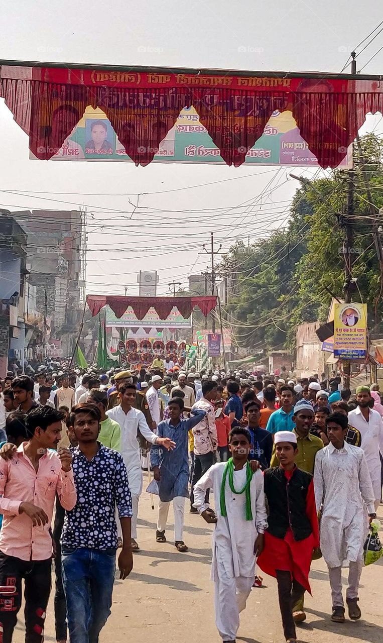 People gathered for festival